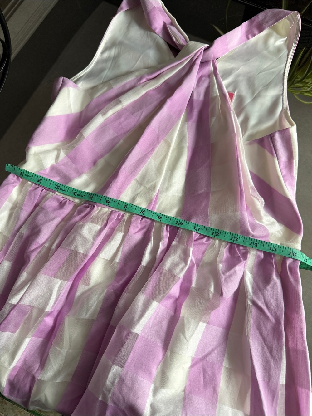 Kate Spade Fresh Lilac and White Mainline Gingham Organza Dress- Sz 12 NWT - Picture 6 of 6